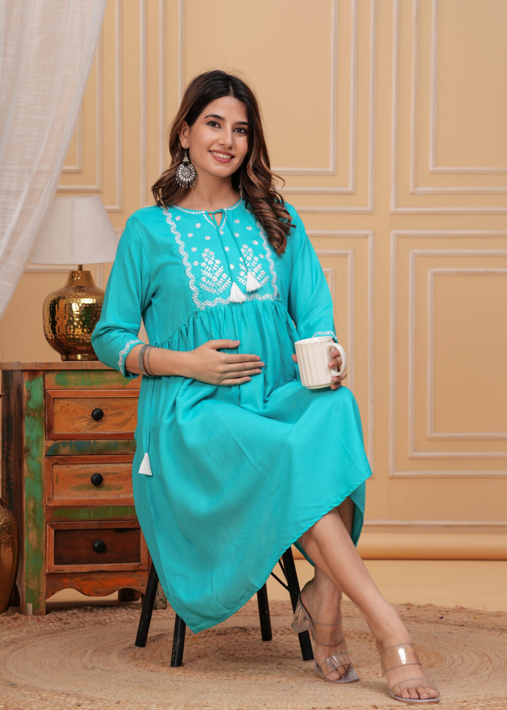 Gvastra Cotton Feeding Kurti