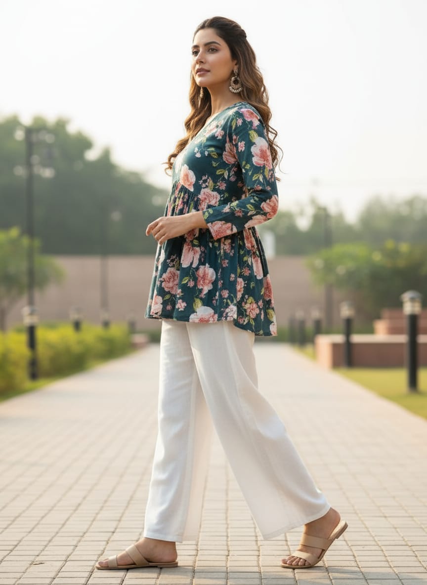 Gvastra Women’s Printed Top – Stylish & Comfortable Daily Wear - Image 3